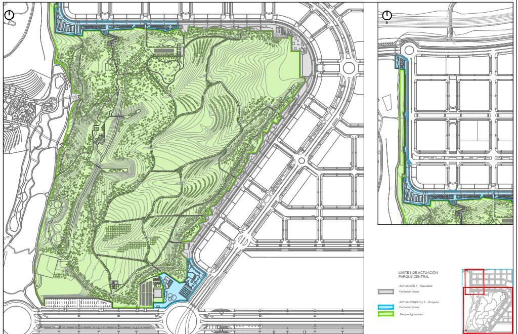 Plano Nuevo Parque Central Valdebebas
