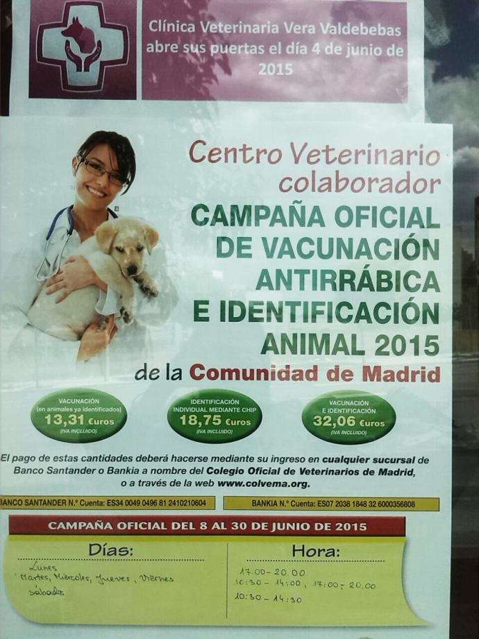Publicidad Clinica Veterinaria Vera Valdebebas